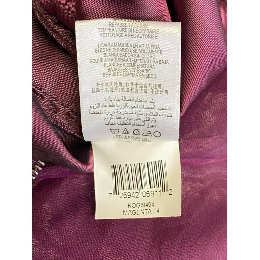 BCBGeneration Gown Dress Size 4 Purple Plum Magenta Taffeta Formal BCBG - Picture 9 of 10